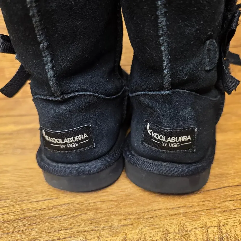 Koolaburra by UGG victoria tall black Triple Bow Suede Mid calf boots size 13